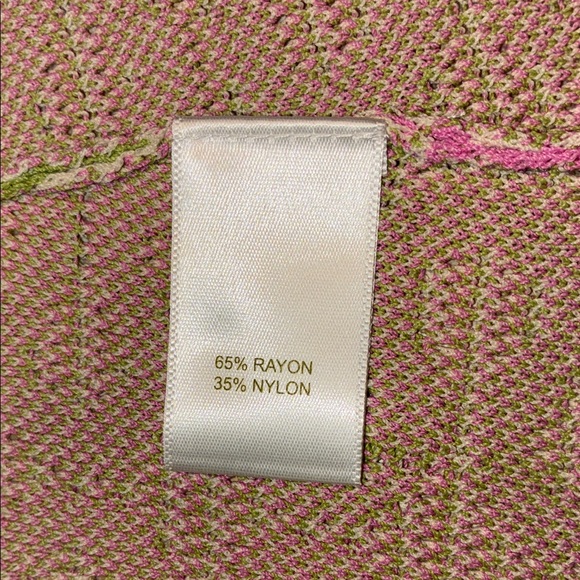 HOUSE OF HARLOW 1960 Green Pink Patterned Women's Knit Pants. Tall. Large - Picture 10 of 15